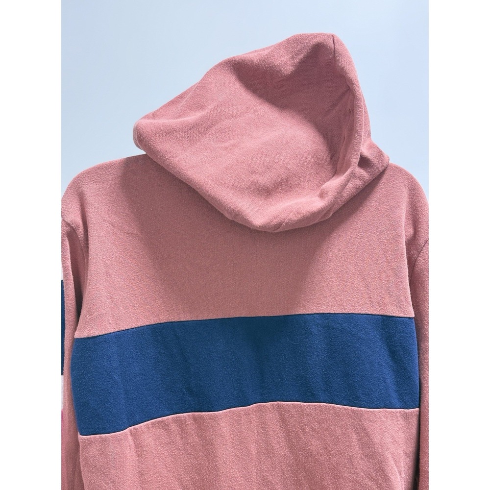 Victoria's Secret PINK Zip‎ Hoodie Color Block Blue White Large Gym School Class - Picture 5 of 7